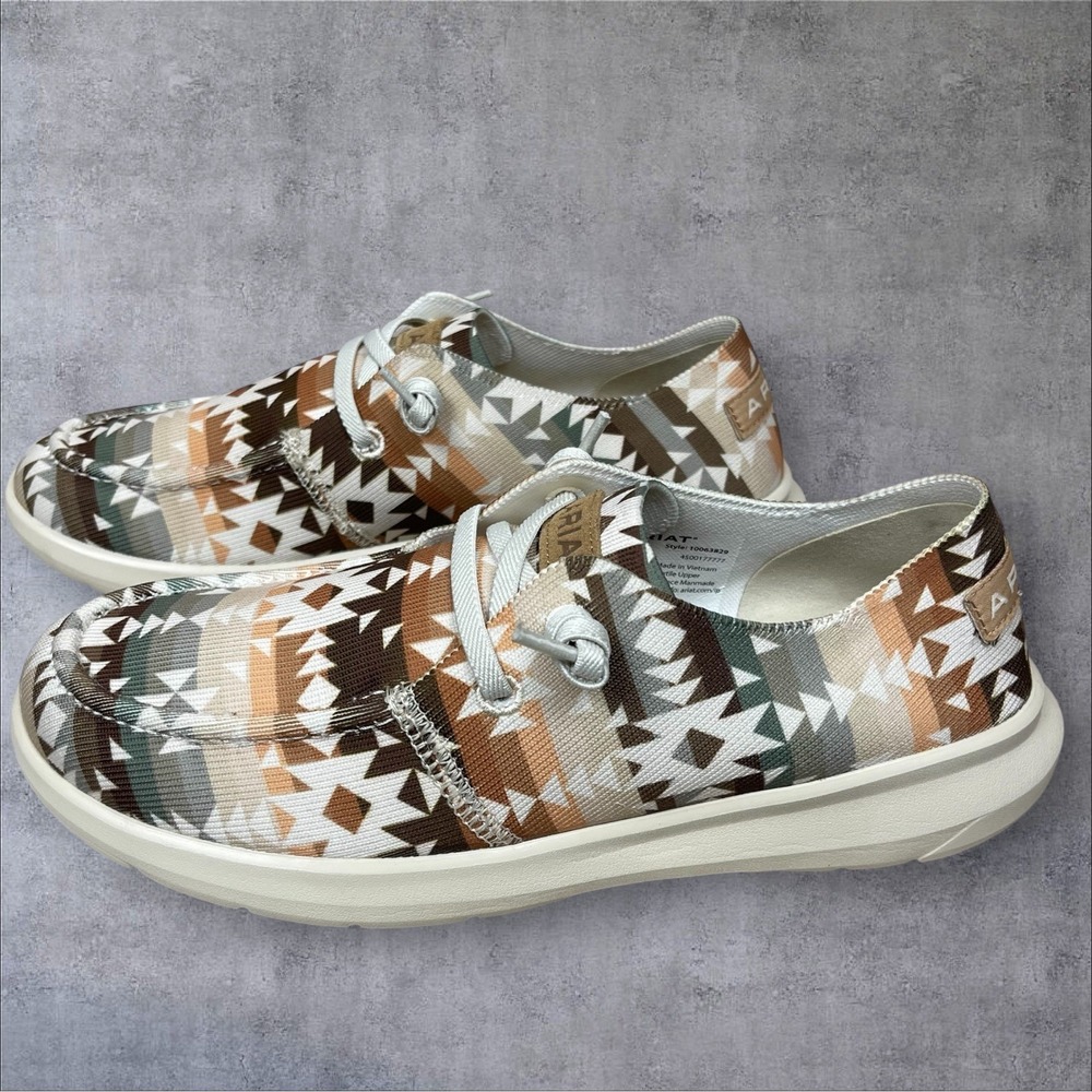 Ariat Hilo Neutral Southwest Print Loafer Shoes Womens 8B Comfort Aztec Western - Picture 3 of 9